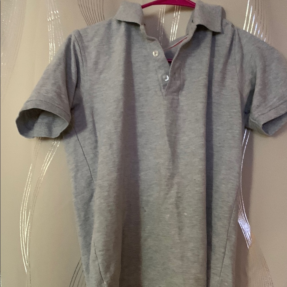 French Toast Gray Polo Shirt Short Sleeve Cotton Blend